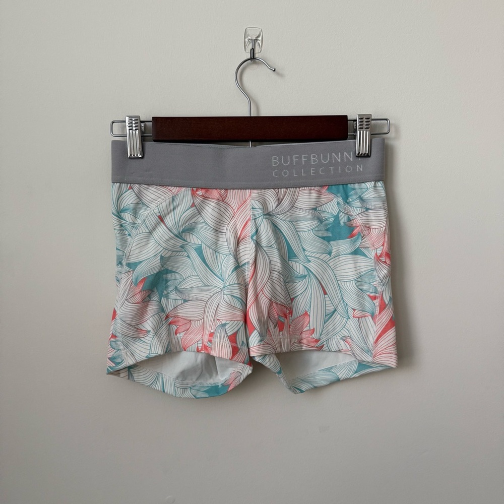 Buffbunny Demi Combat Shorts Bright Tropical Floral Size Small 3” Training